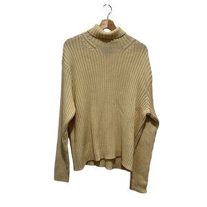 Polo Ralph Lauren Cream Ribbed Turtleneck Longsleeve Women's Sweater Size XL